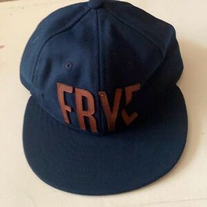 Frye baseball cap with leather logo (Flat bill style) NWT